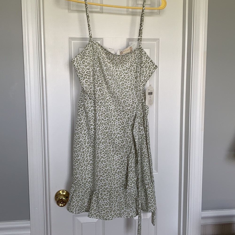 Altar’d State fit and flare wrap dress.